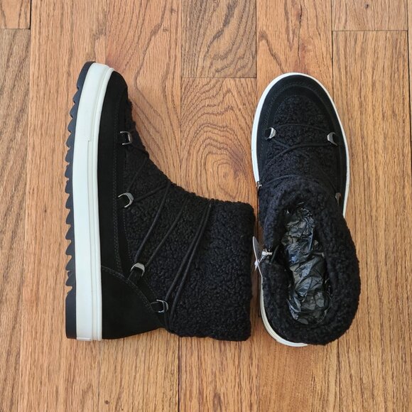 Blondo Sanity Black Waterproof Suede Faux Fur Winter Snow Boots Women Bootie 10 - Picture 10 of 14